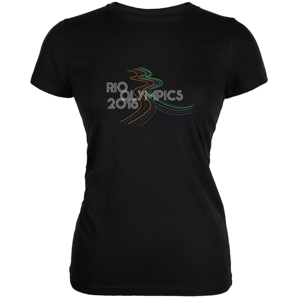 Rio Olympics 2016 Black Juniors Soft T-Shirt Juniors T-Shirts Old Glory 2XL Black 