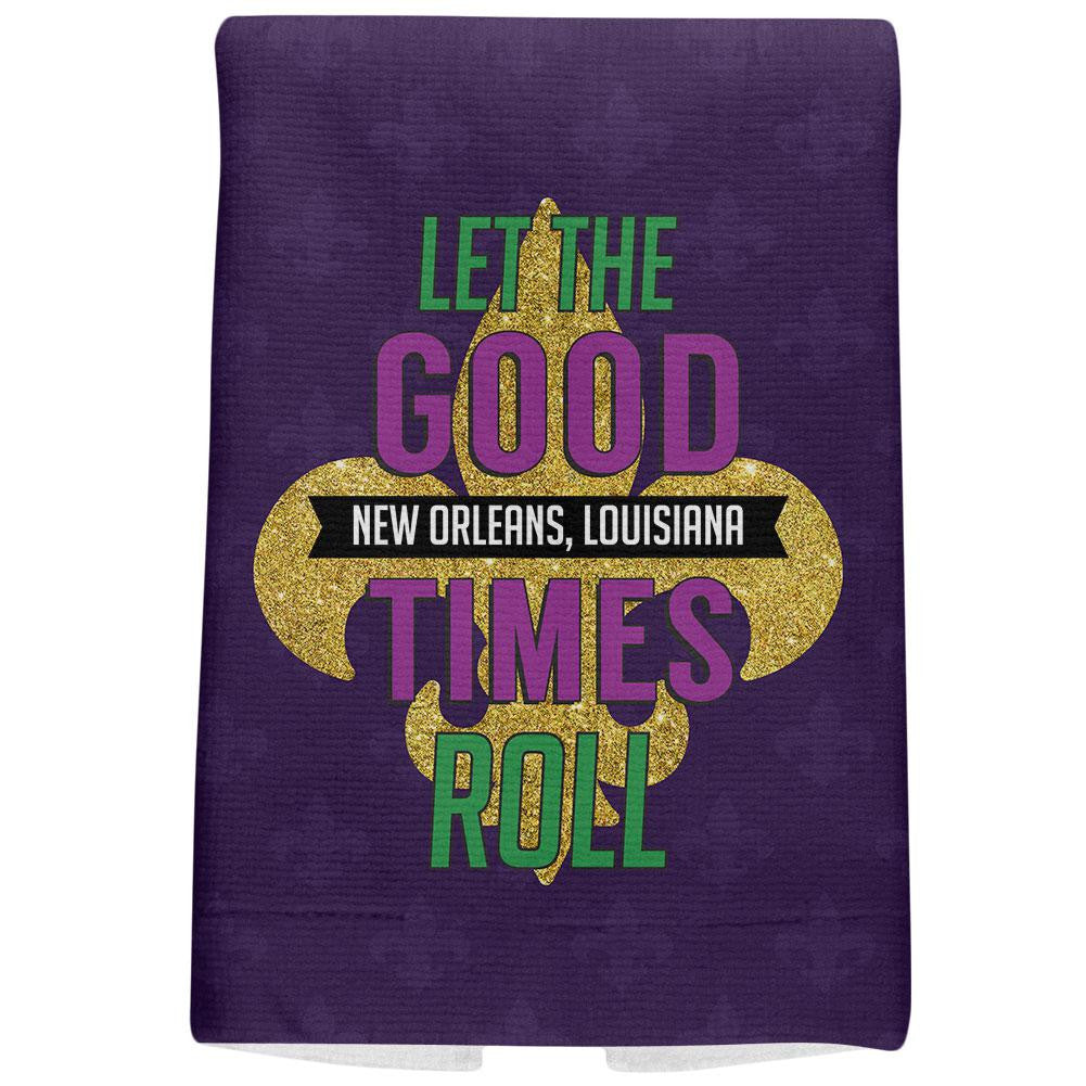 Mardi Gras Let the Good Times Roll All Over Hand Towel Hand Towel Old Glory   