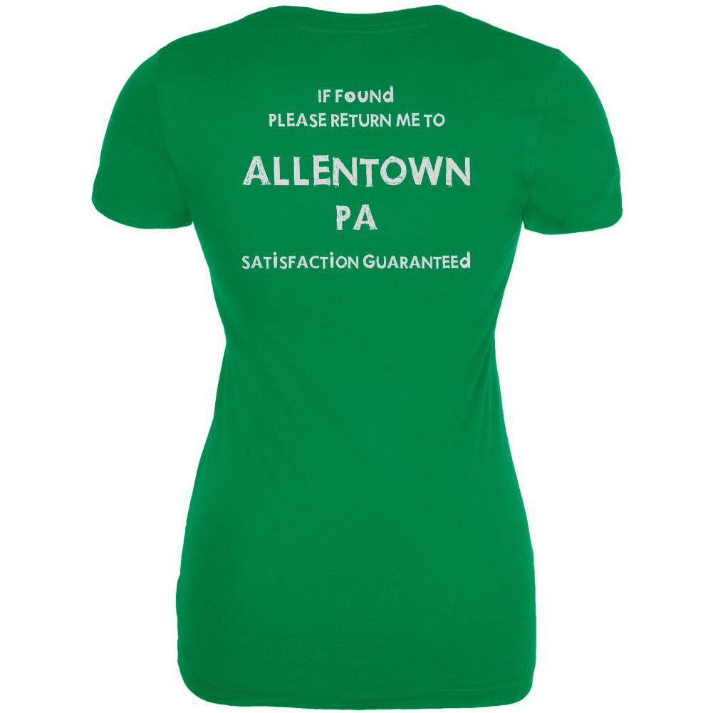 St Patricks Day Return Me to Allentown Irish Green Juniors Soft T-Shirt Juniors T-Shirts Old Glory LG Green 