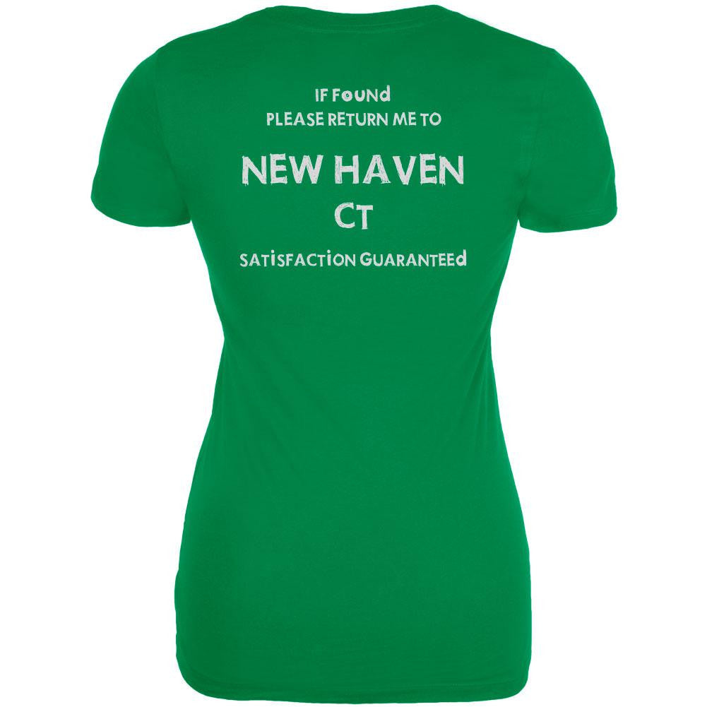 St Patricks Day Return Me to New Haven Irish Green Juniors Soft T-Shirt Juniors T-Shirts Old Glory LG Green 