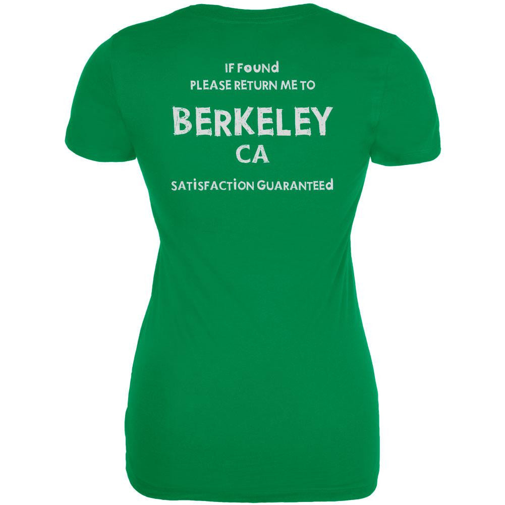 St Patricks Day Return Me to Berkeley Irish Green Juniors Soft T-Shirt Juniors T-Shirts Old Glory LG Green 