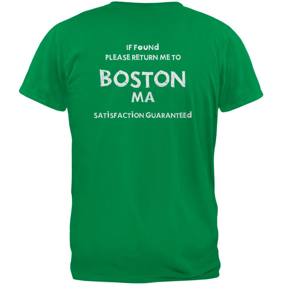 St Patricks Day Return Me to Boston Irish Green Adult T-Shirt Men's T-Shirts Old Glory 2XL Green 