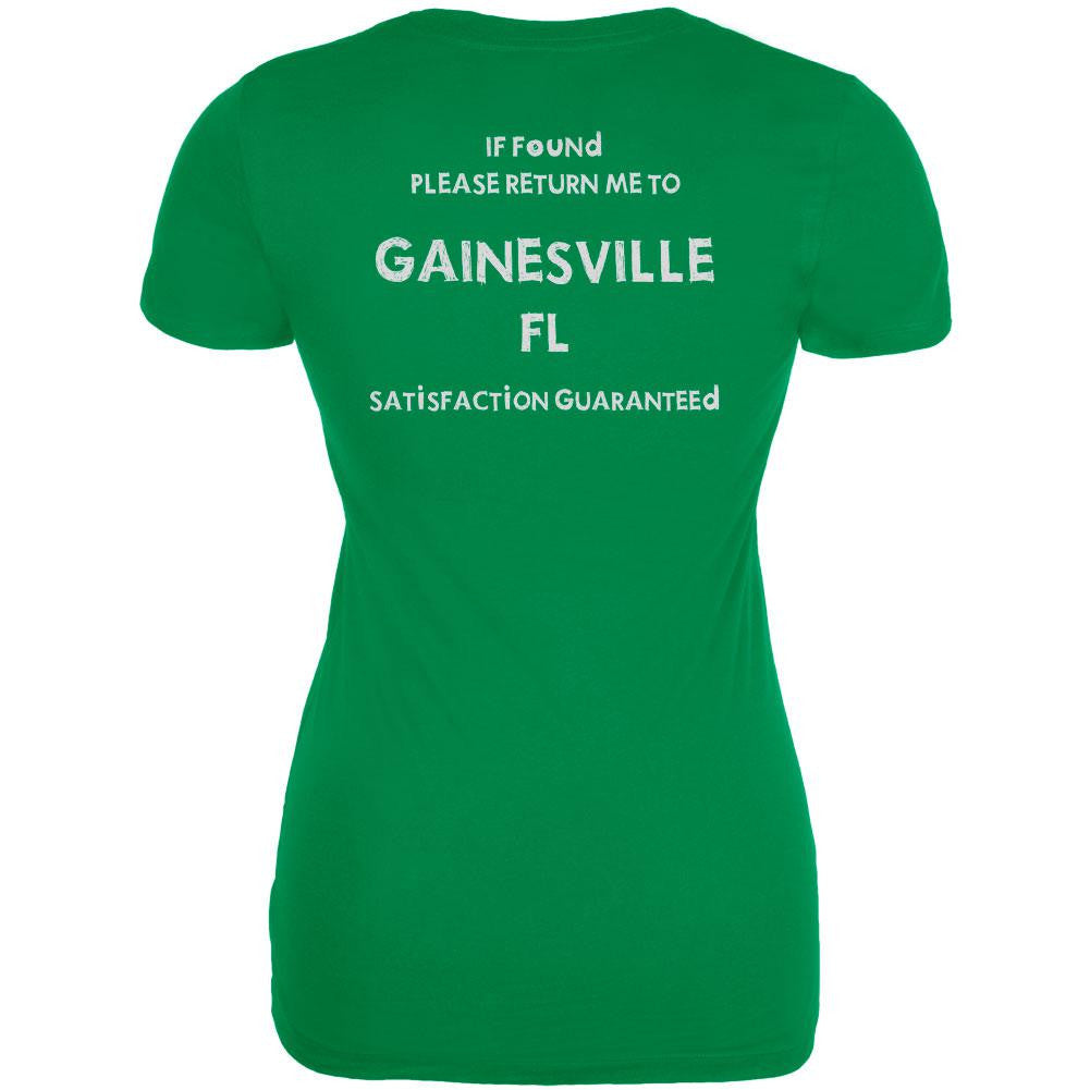 St Patricks Day Return Me to Gainesville Irish Green Juniors Soft T-Shirt Juniors T-Shirts Old Glory LG Green 