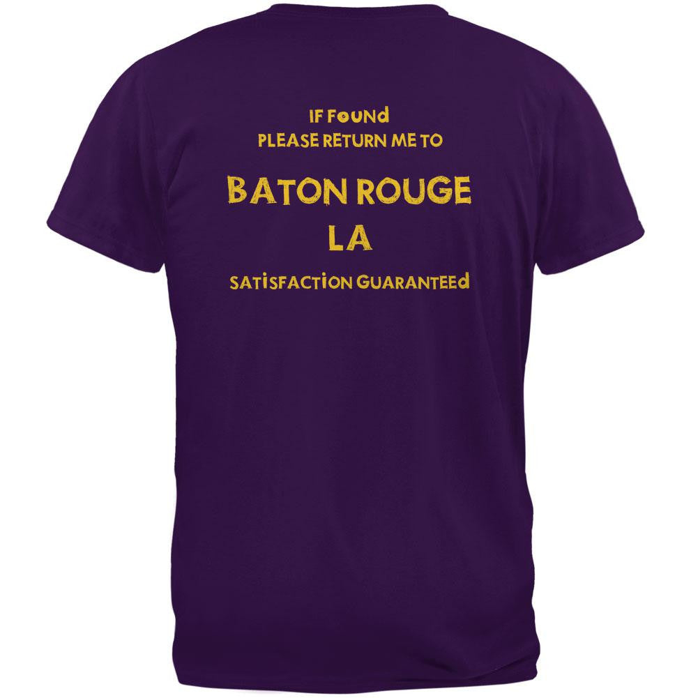 Mardi Gras Return Me to Baton Rouge Purple Adult T-Shirt Men's T-Shirts Old Glory 2XL Purple 