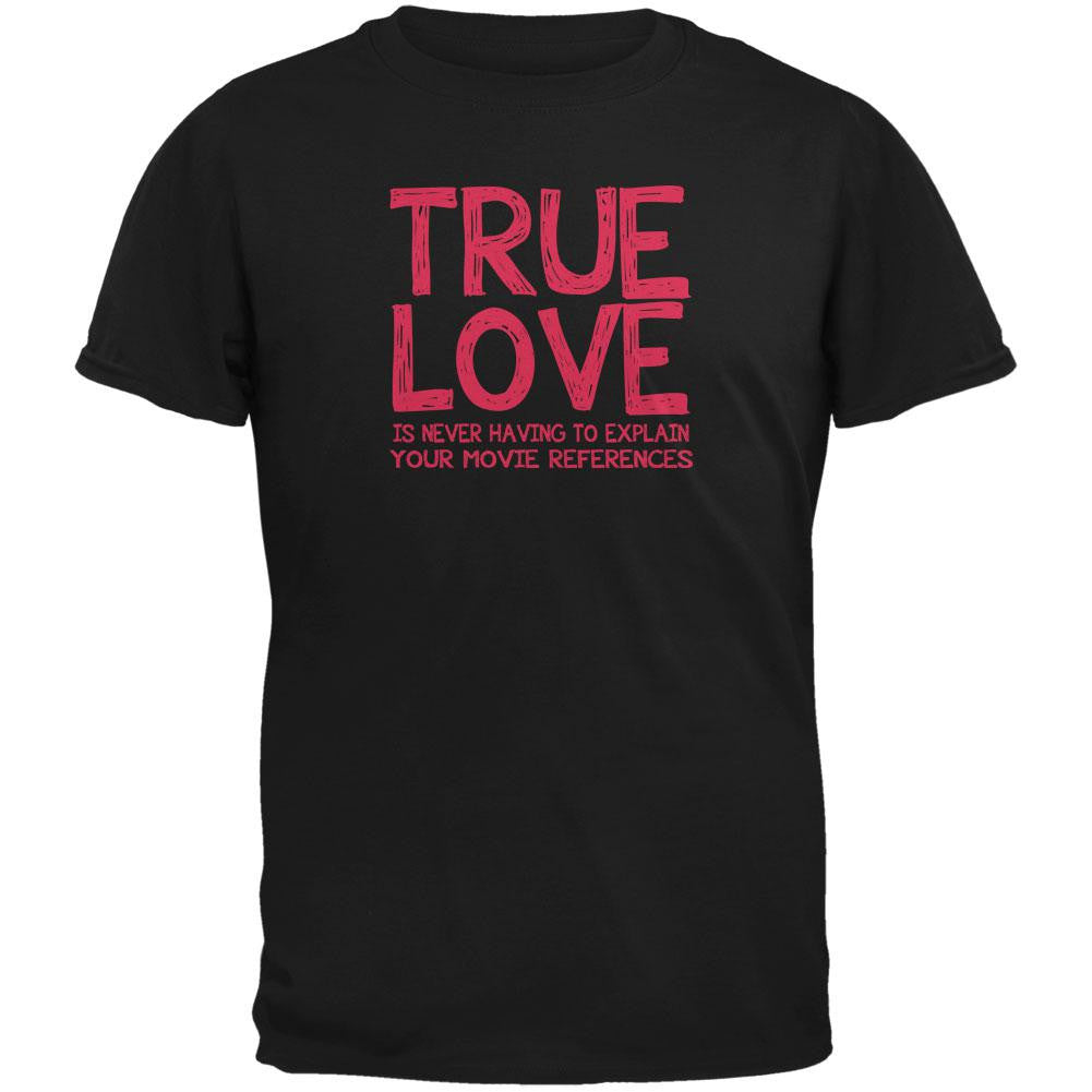 Valentines Day True Love Movie Black Adult T-Shirt Men's T-Shirts Old Glory 2XL Black 