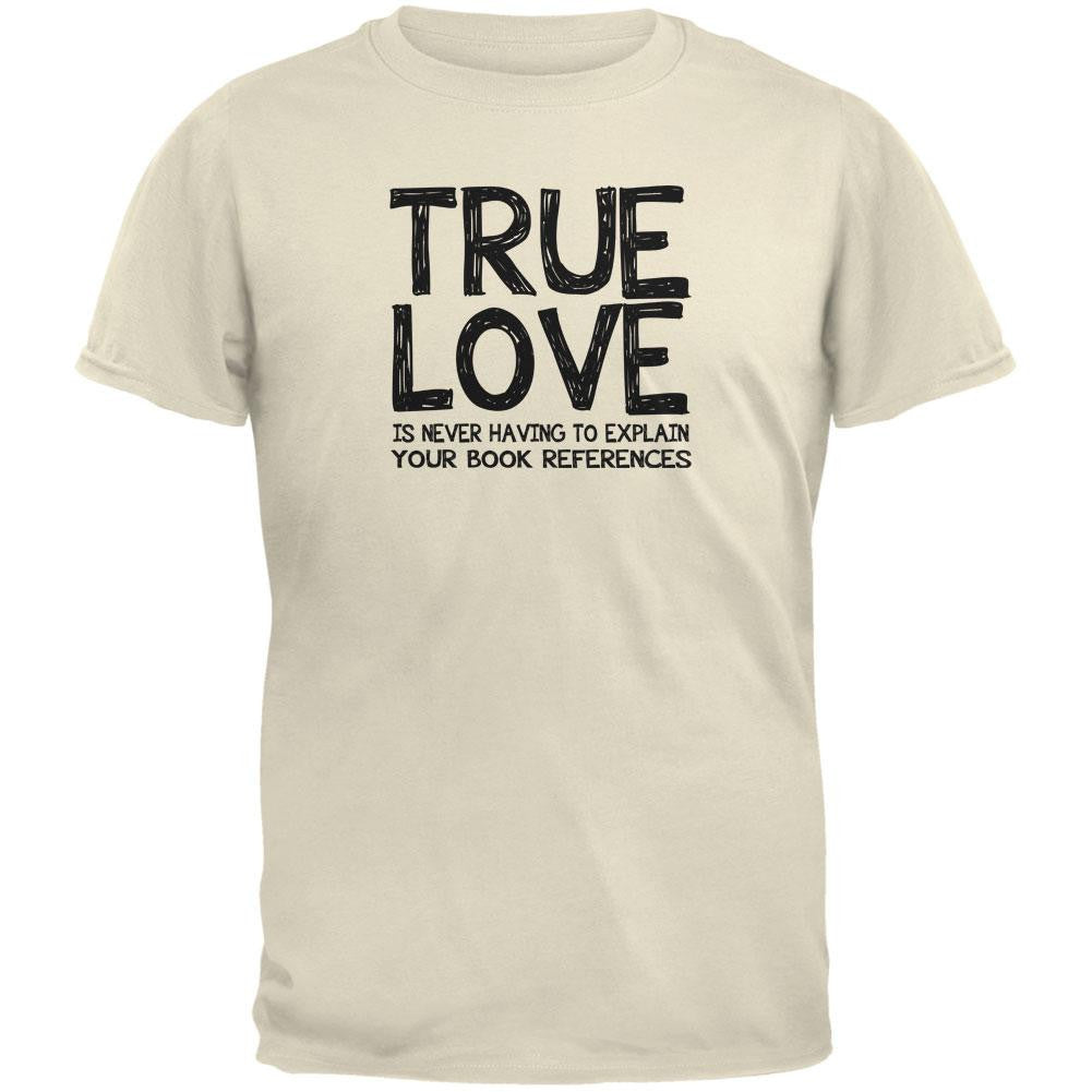 Valentines Day True Love Book Natural Adult T-Shirt Men's T-Shirts Old Glory 2XL Off-White 