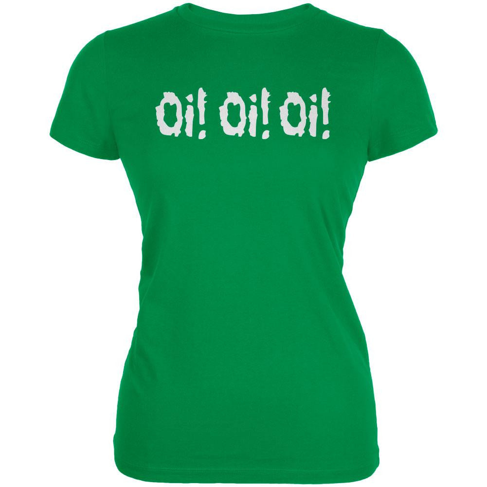 Oi! Oi! Oi! V1 Irish Green Juniors Soft T-Shirt Juniors T-Shirts Old Glory LG Green 