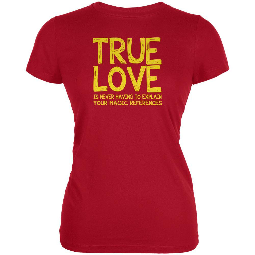 Valentines Day True Love Magic Red Juniors Soft T-Shirt Juniors T-Shirts Old Glory 2XL Red 