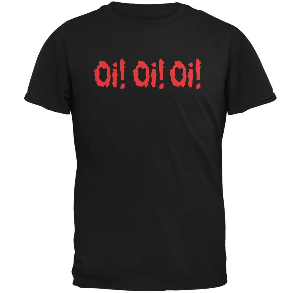 Oi! Oi! Oi! V3 Black Adult T-Shirt Men's T-Shirts Old Glory 2XL Black 