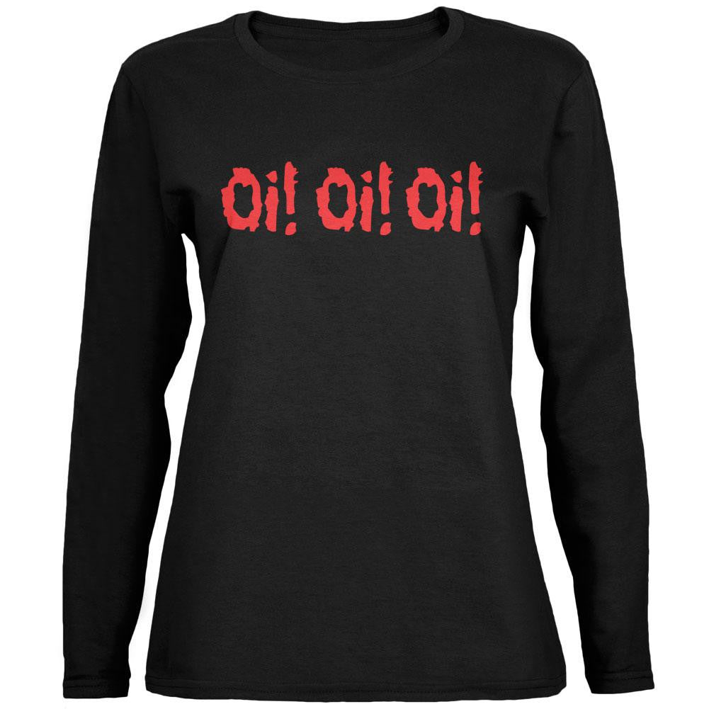 Oi! Oi! Oi! V3 Black Womens Long Sleeve T-Shirt Women's Long Sleeves Old Glory 2XL Black 