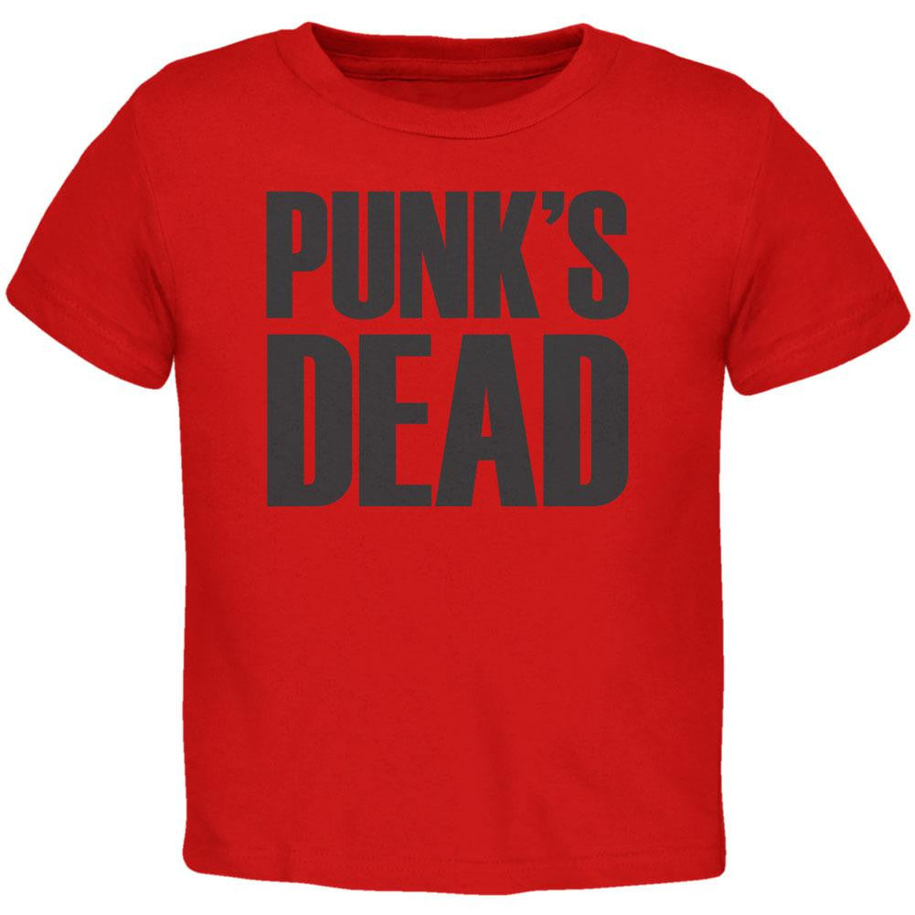 Punk's Dead V1 Red Toddler T-Shirt Toddler T-Shirts Old Glory 2T Red 