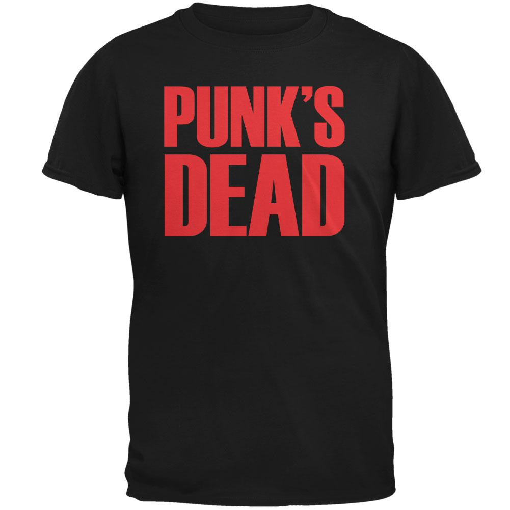 Punk's Dead V2 Black Adult T-Shirt Men's T-Shirts Old Glory 2XL Black 