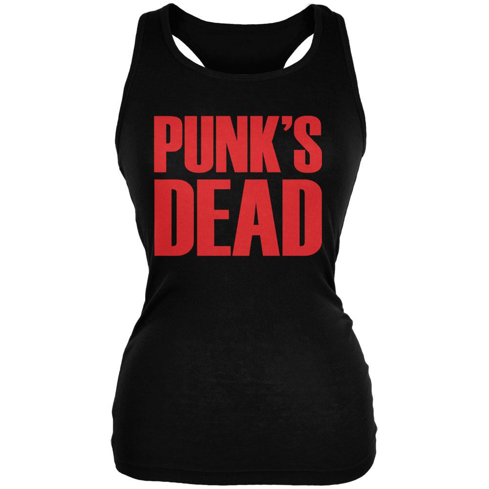 Punk's Dead V2 Black Juniors Soft Tank Top Juniors Tank Tops Old Glory 2XL Black 