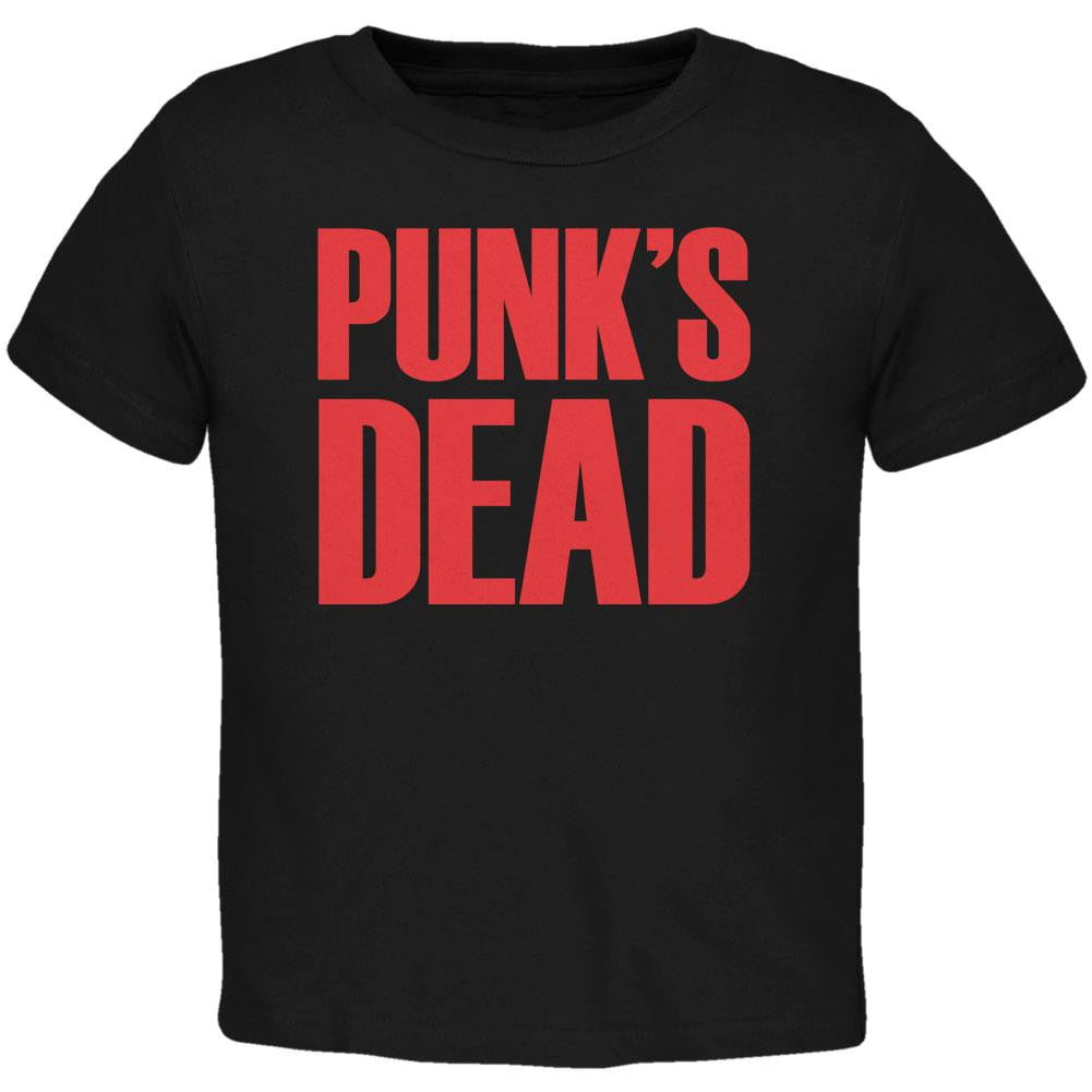 Punk's Dead V2 Black Toddler T-Shirt Toddler T-Shirts Old Glory 2T Black 