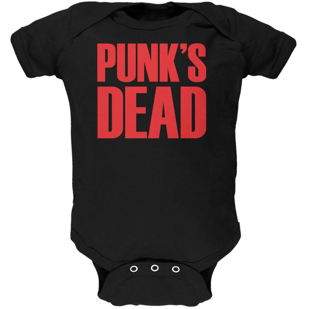 Punk's Dead V2 Black Soft Baby One Piece Baby One Piece Old Glory 0-3M Black 