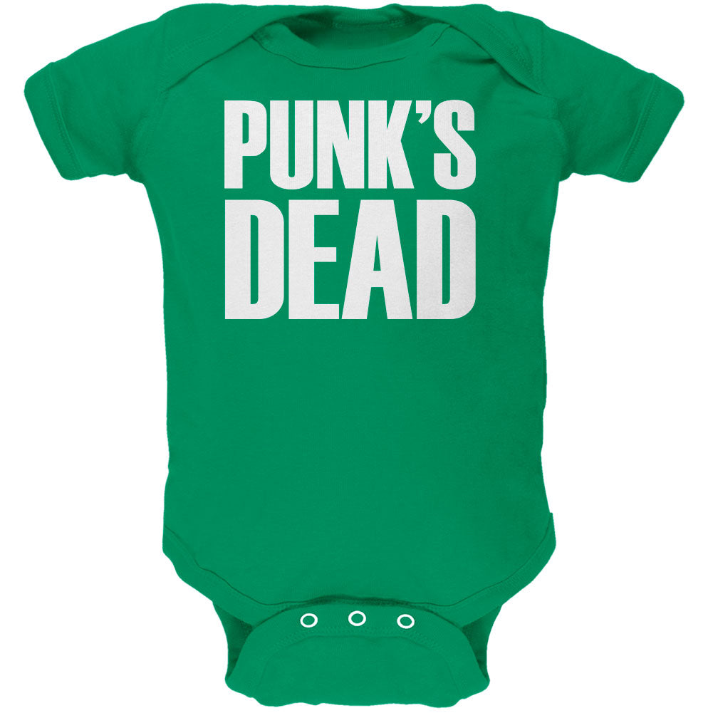 Punk's Dead V3 Kelly Green Soft Baby One Piece Baby One Piece Old Glory 0-3M Green 