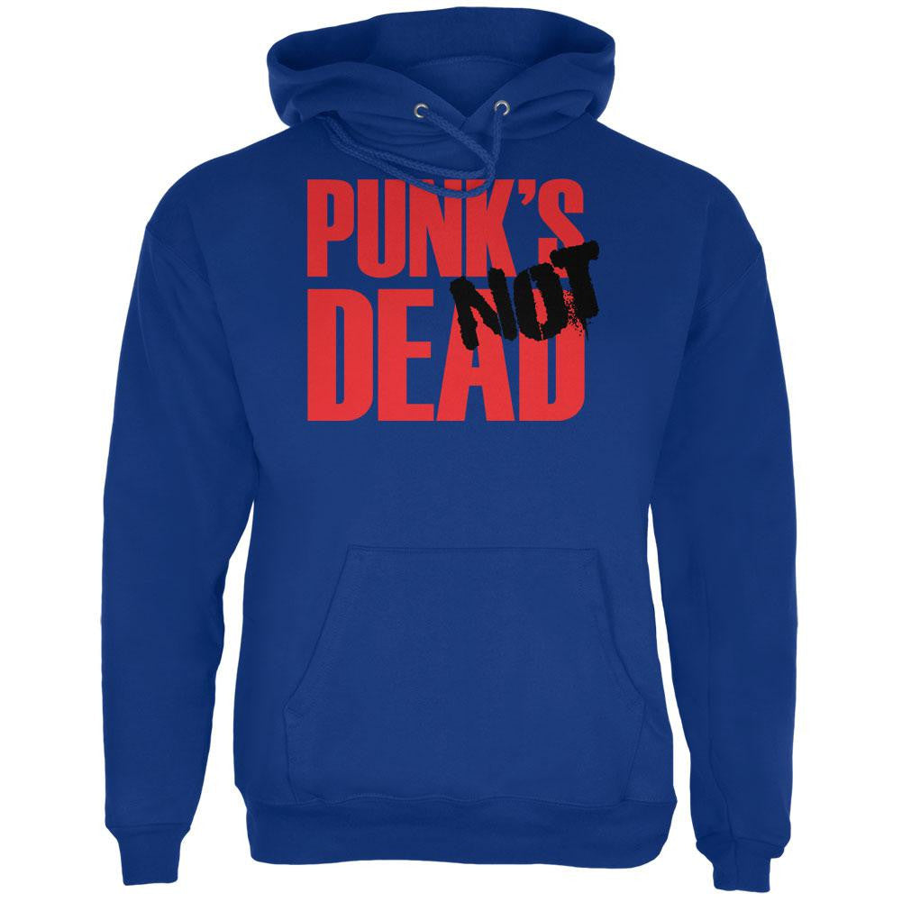 Punk's NOT Dead V2 Deep Royal Adult Hoodie Men's Hoodies Old Glory 2XL Blue 