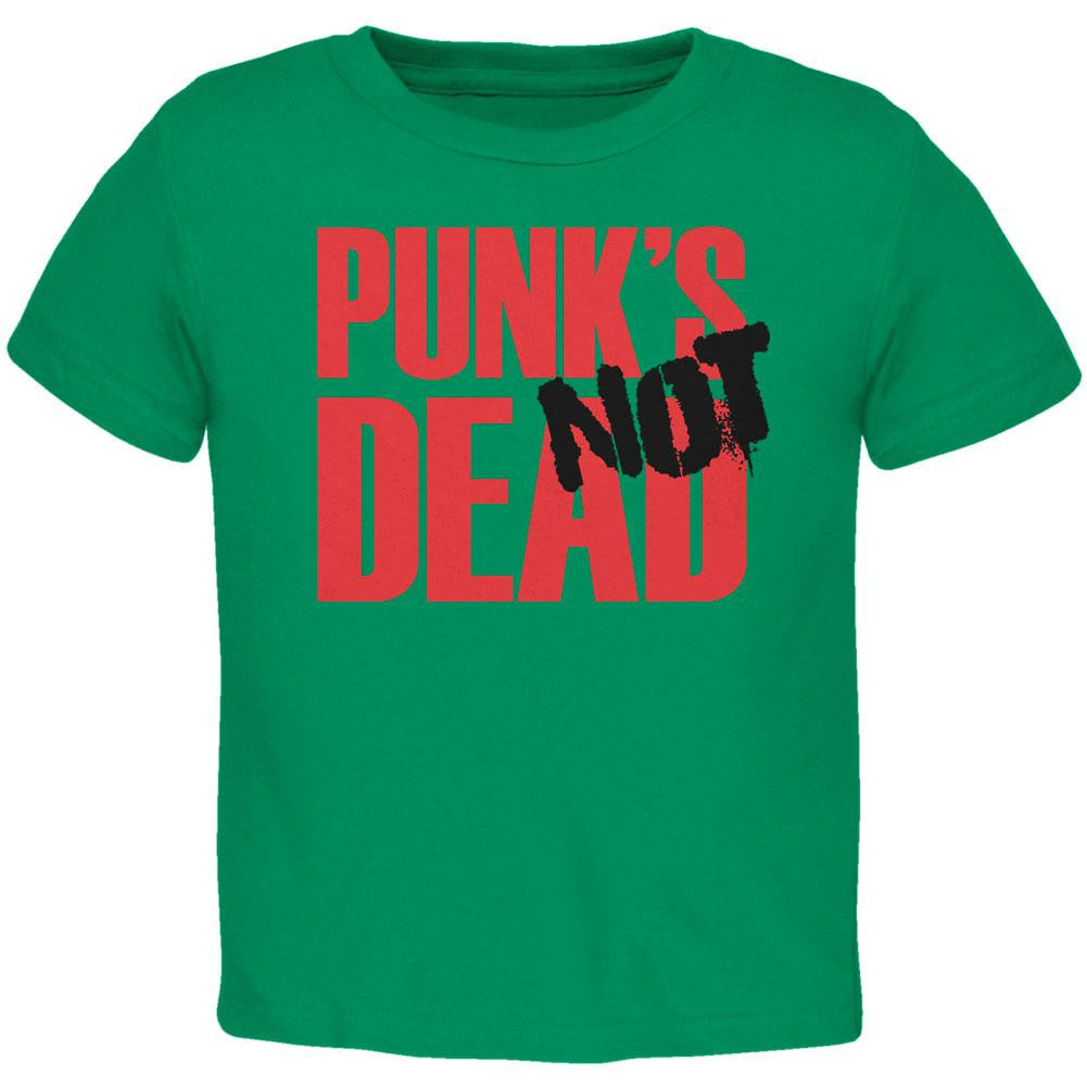 Punk's NOT Dead V2 Kelly Green Toddler T-Shirt Toddler T-Shirts Old Glory 2T Green 