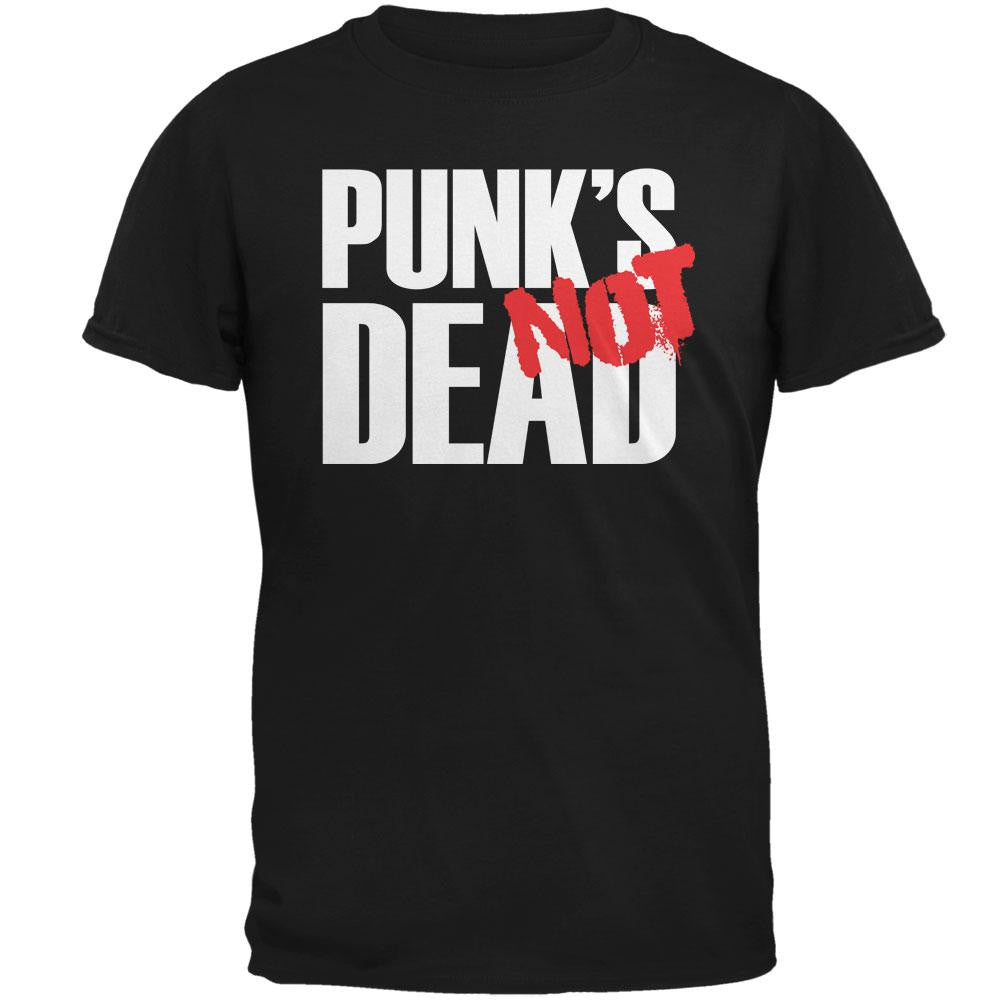 Punk's NOT Dead V3 Black Adult T-Shirt Men's T-Shirts Old Glory 2XL Black 