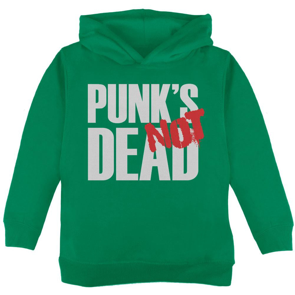 Punk's NOT Dead V3 Green Toddler Hoodie Toddler Hoodies Old Glory 2T Green 