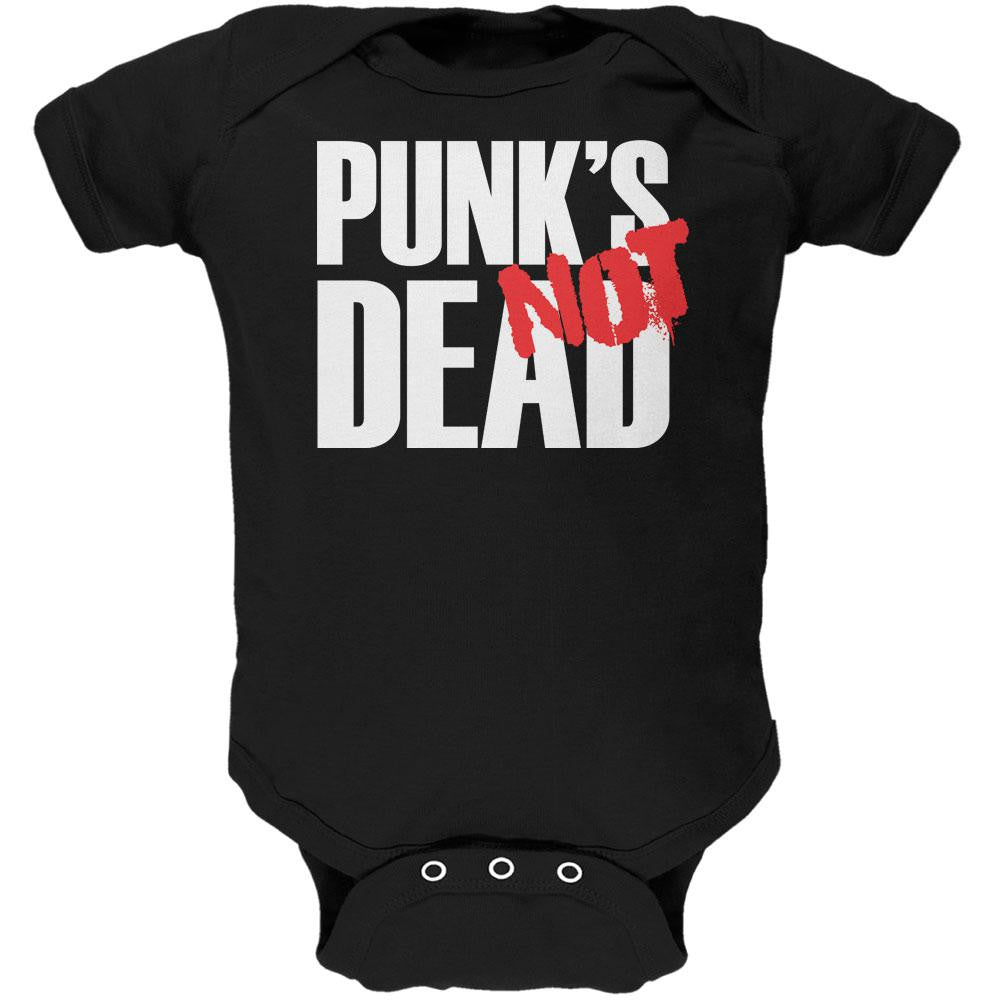 Punk's NOT Dead V3 Black Soft Baby One Piece Baby One Piece Old Glory 0-3M Black 