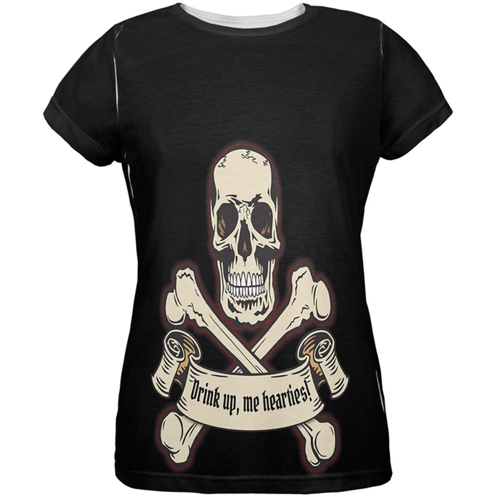 Drink Up Me Hearties All Over Womens T-Shirt Women's T-Shirts Old Glory SM Multi 