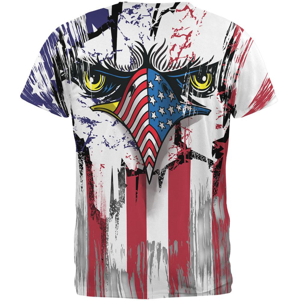 Patriot Eagle All Over Adult T-Shirt Men's T-Shirts Old Glory   