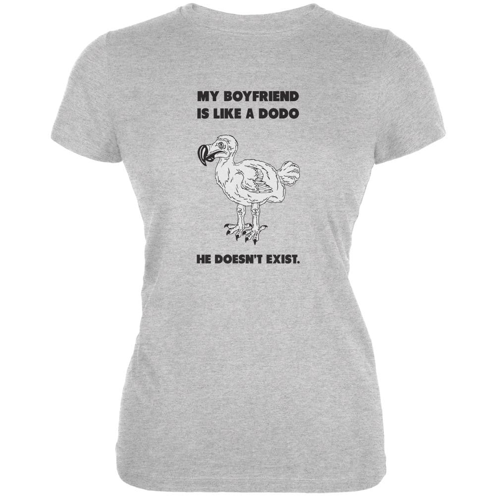 Dodo Boyfriend Heather Grey Juniors Soft T-Shirt Juniors T-Shirts Old Glory 2XL Grey 