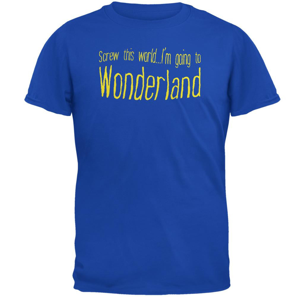 Going to Wonderland Royal Adult T-Shirt Men's T-Shirts Old Glory 2XL Blue 