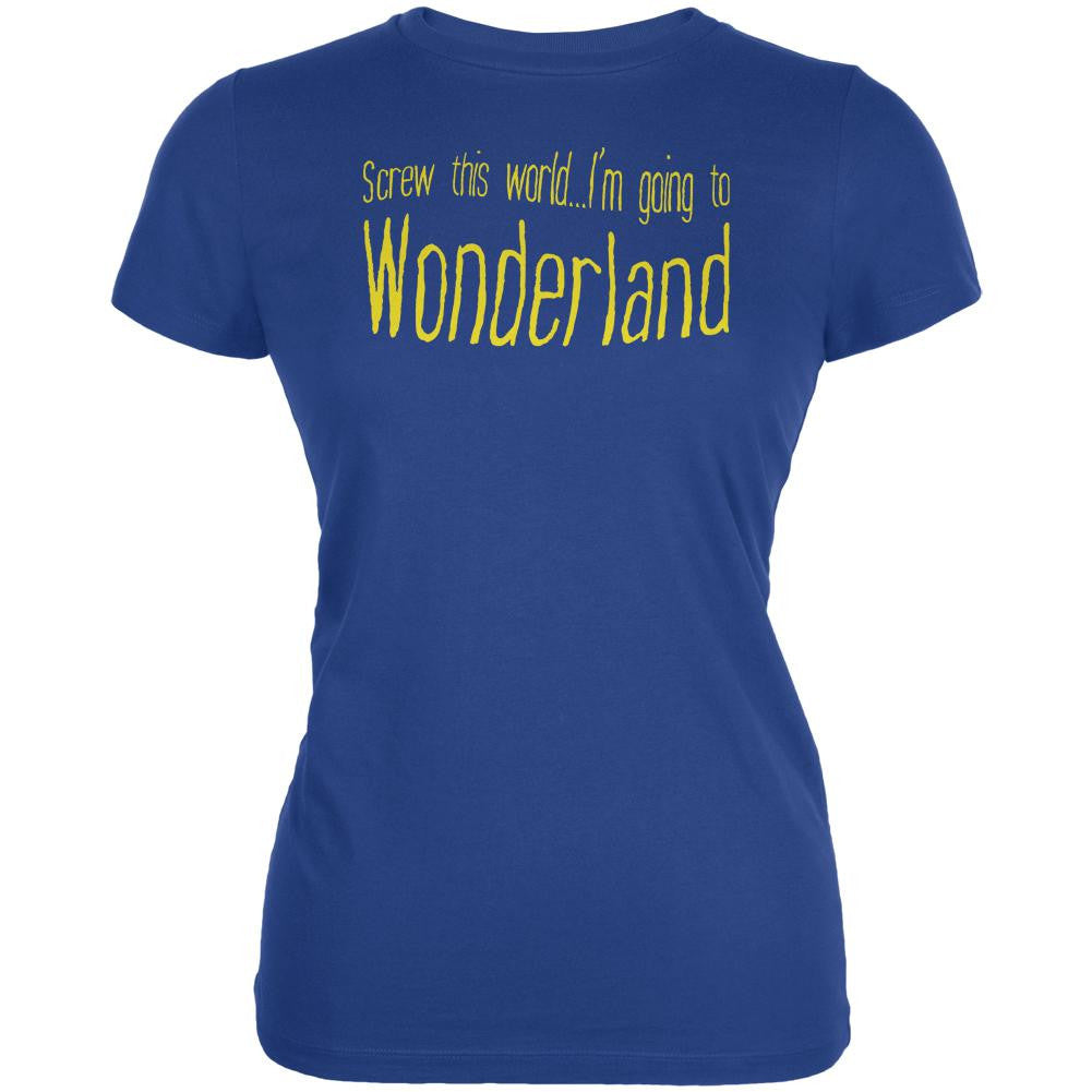 Going to Wonderland Royal Juniors Soft T-Shirt Juniors T-Shirts Old Glory 2XL Blue 