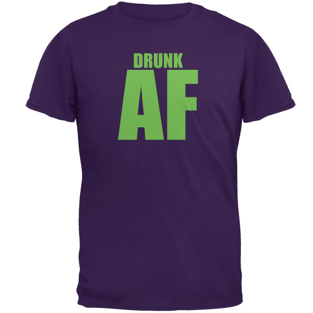 Mardi Gras Drunk AF Purple Adult T-Shirt Men's T-Shirts Old Glory 2XL Purple 