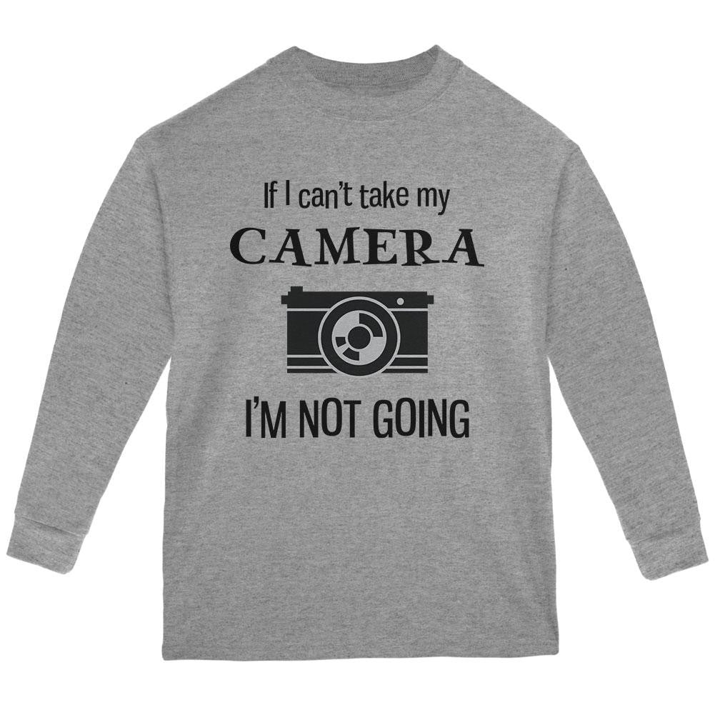 If I Can't Take My Camera, I'm Not Going Sport Grey Youth Long Sleeve T-Shirt Youth Long Sleeves Old Glory LG Grey 