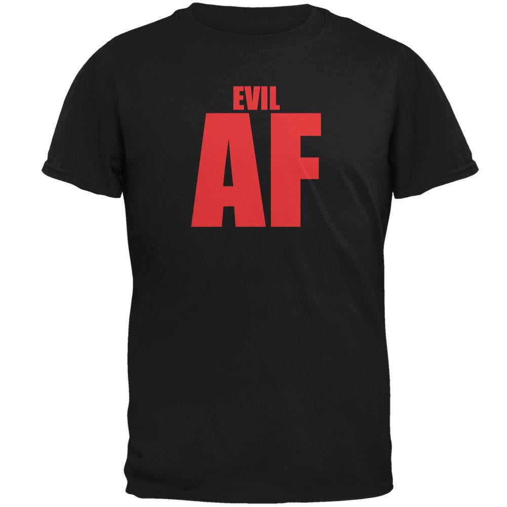 Evil AF Black Adult T-Shirt Men's T-Shirts Old Glory 2XL Black 