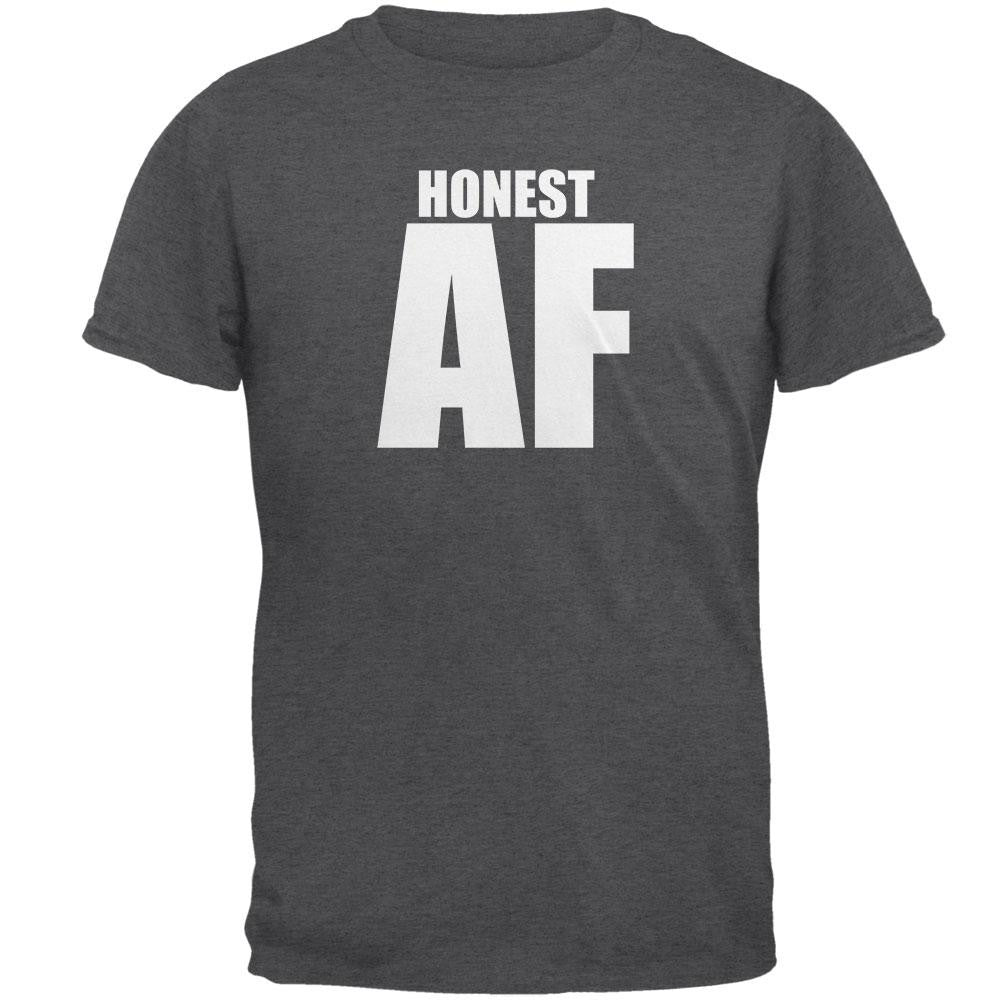 Honest AF Dark Heather Adult T-Shirt Men's T-Shirts Old Glory 2XL Grey 