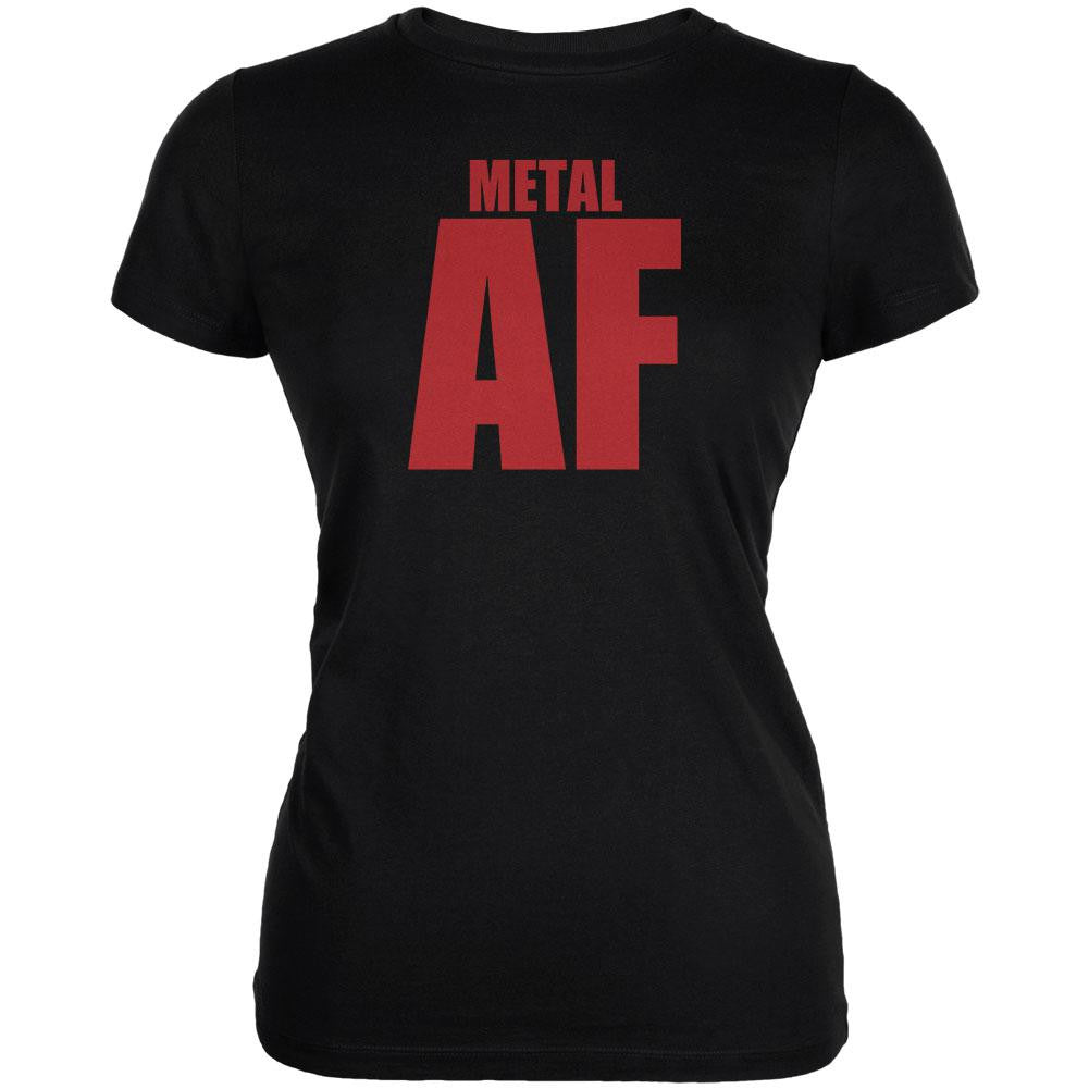 Metal AF Black Juniors Soft T-Shirt Juniors T-Shirts Old Glory 2XL Black 