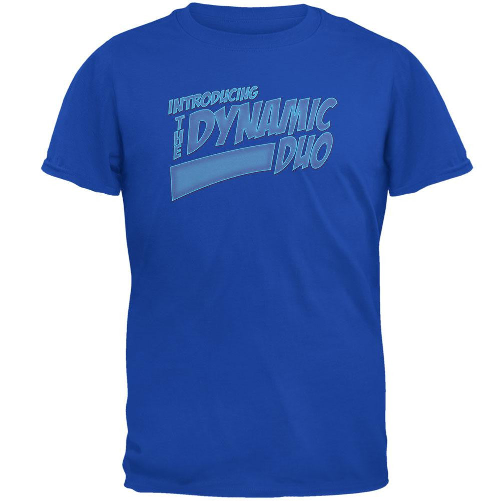 Dynamic Duo Funny Comic Book Royal Adult T-Shirt Men's T-Shirts Old Glory SM Blue 