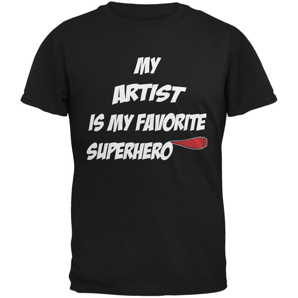 Artist is My Superhero Black Adult T-Shirt Men's T-Shirts Old Glory 2XL Black 