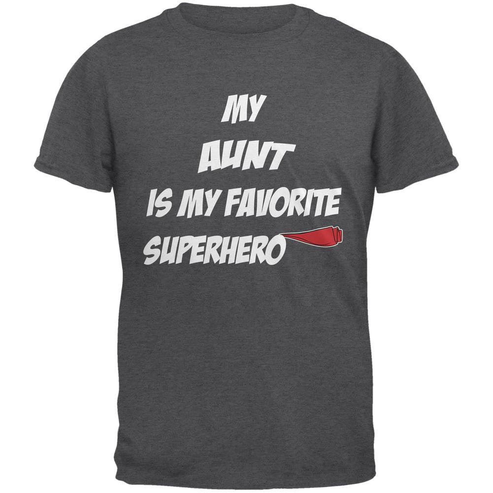 Aunt is My Superhero Dark Heather Adult T-Shirt Men's T-Shirts Old Glory 2XL Grey 