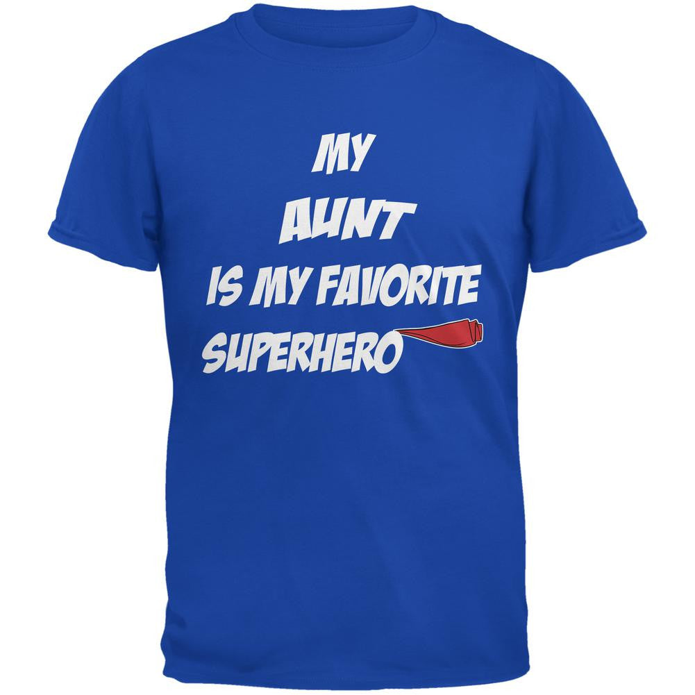 Aunt is My Superhero Royal Adult T-Shirt Men's T-Shirts Old Glory 2XL Blue 