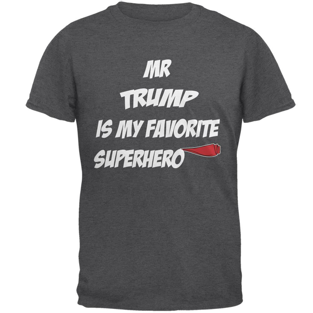 Election 2016 Trump is My Superhero Dark Heather Adult T-Shirt Men's T-Shirts Old Glory 2XL Grey 