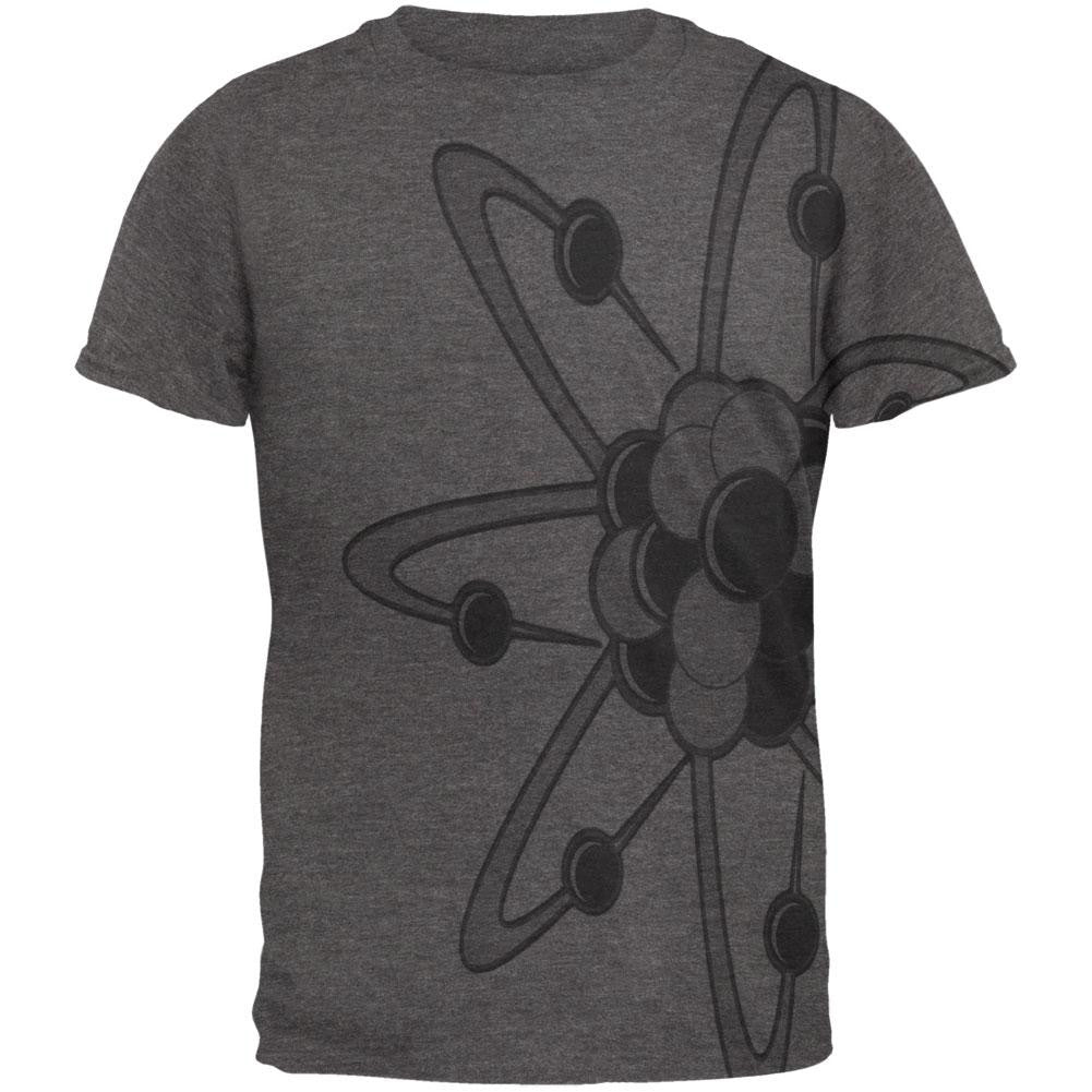 Big Molecule All Over Dark Heather Soft Adult T-Shirt Men's T-Shirts Old Glory 2XL Grey 