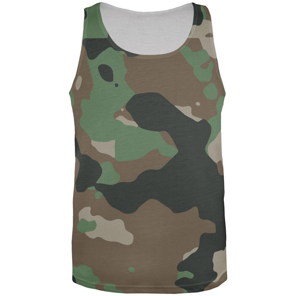 Jungle Camo All Over Adult Tank Top Men's Tank Tops Old Glory 2XL Multi 