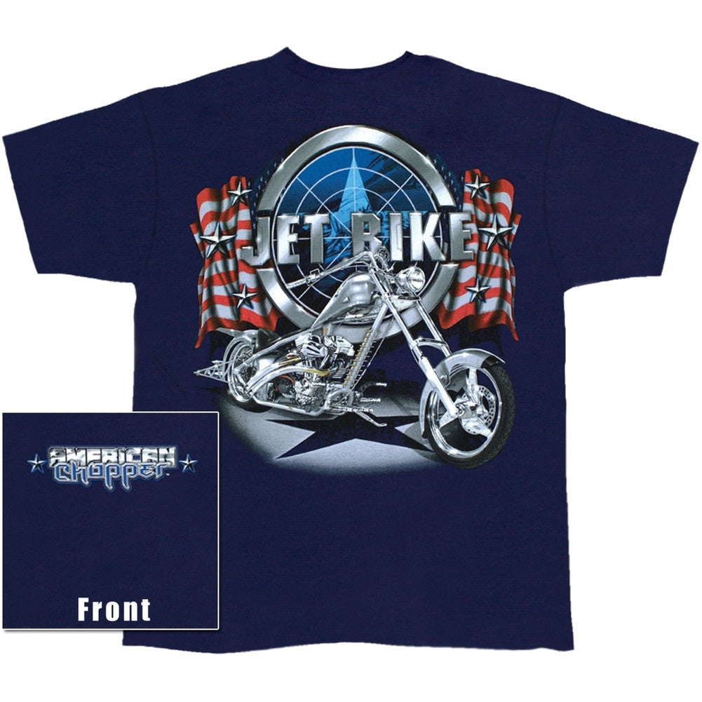 American Chopper - Jet Bike T-Shirt Men's T-Shirts American Chopper LG Dark Blue 