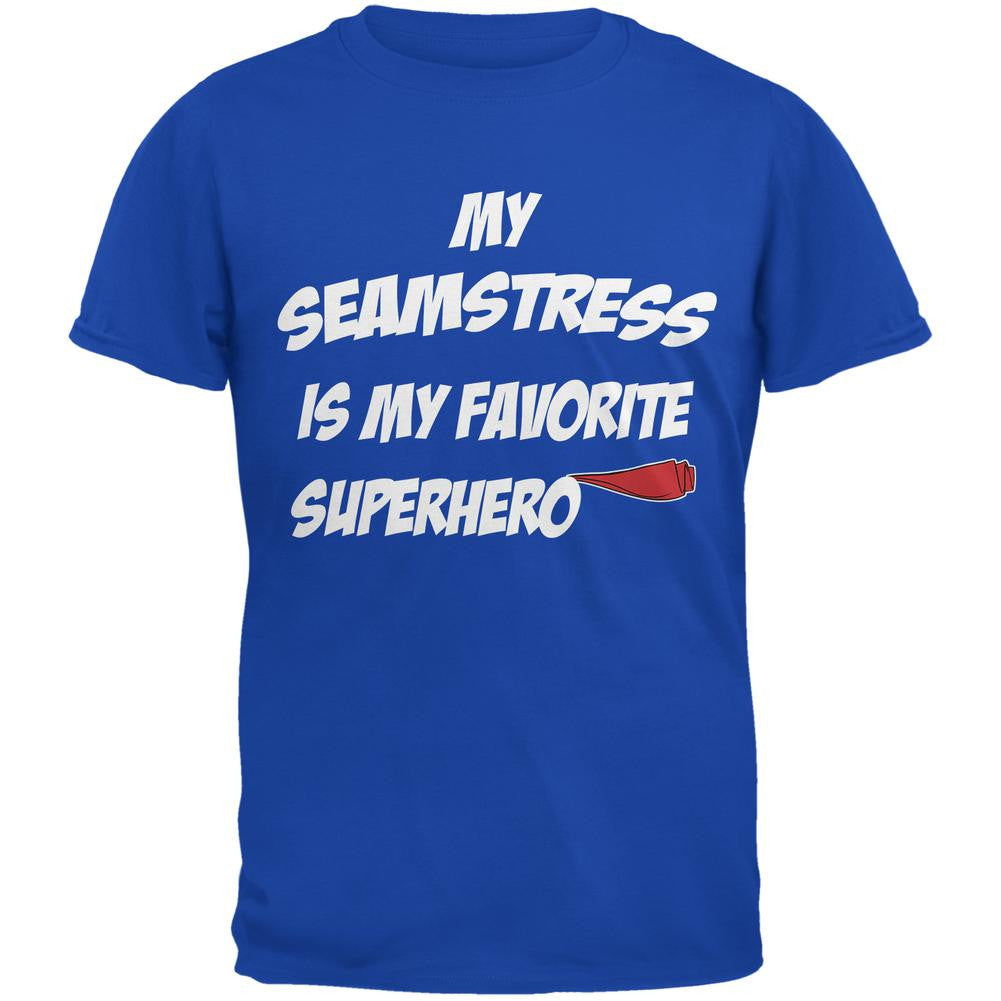 Seamstress is My Superhero Royal Adult T-Shirt Men's T-Shirts Old Glory 2XL Blue 