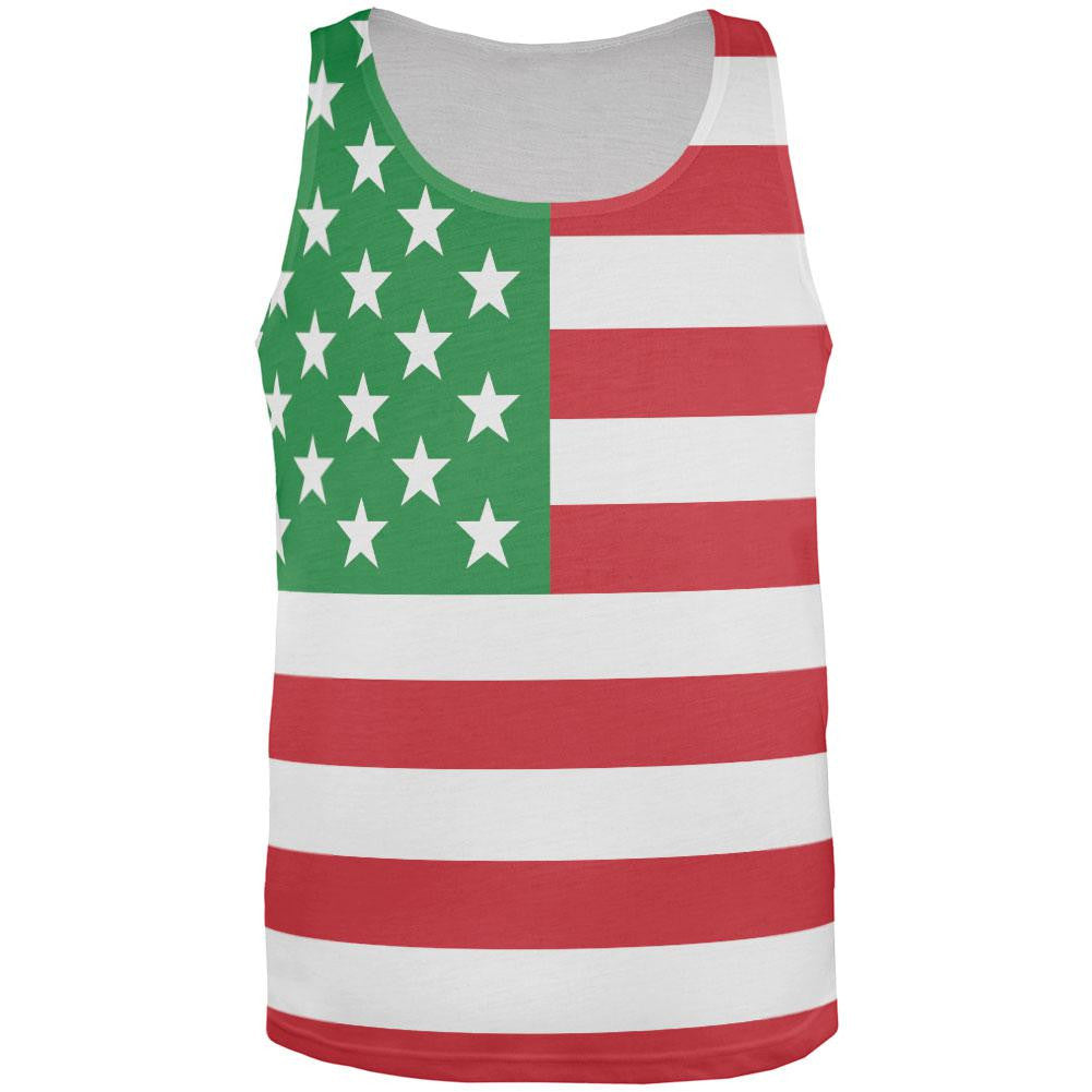 Italian American Flag All Over Adult Tank Top Men's Tank Tops Old Glory 2XL Multi 
