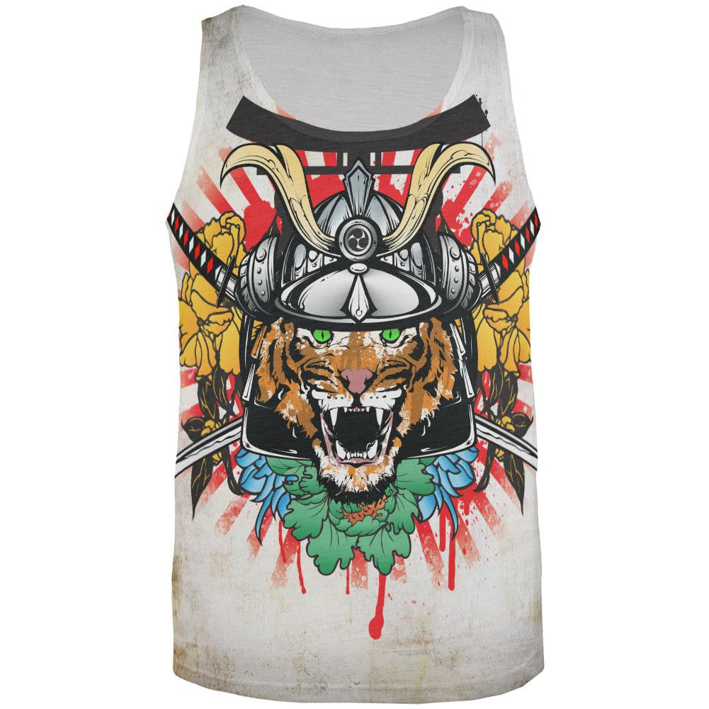 Samurai Tiger All Over Adult Tank Top Men's Tank Tops Old Glory 2XL Multi 