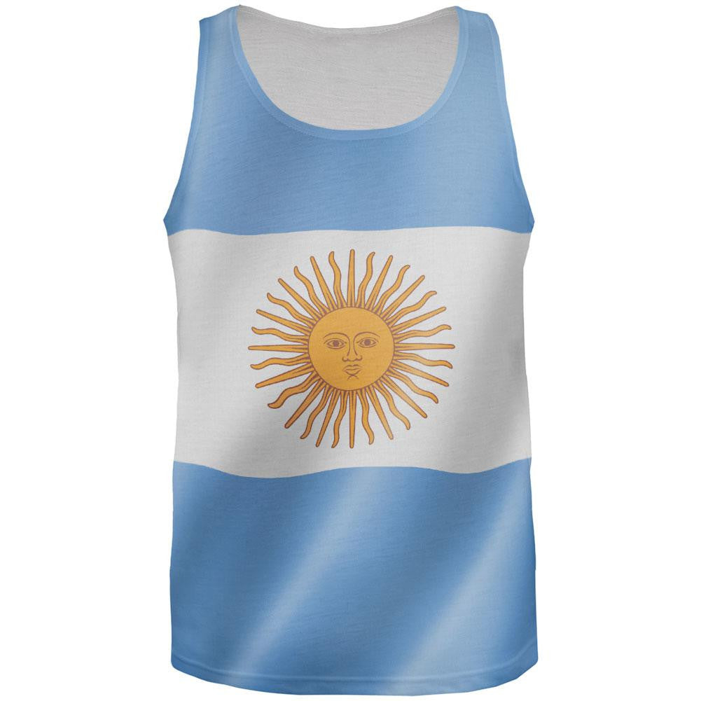 World Cup - Argentina Flag All Over Adult Tank Top Men's Tank Tops Old Glory 2XL Multi 