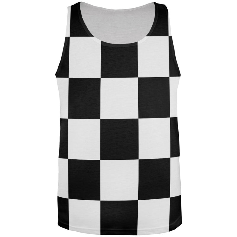 Finish Line Checkered Flag All Over Adult Tank Top Men's Tank Tops Old Glory 2XL Multi 