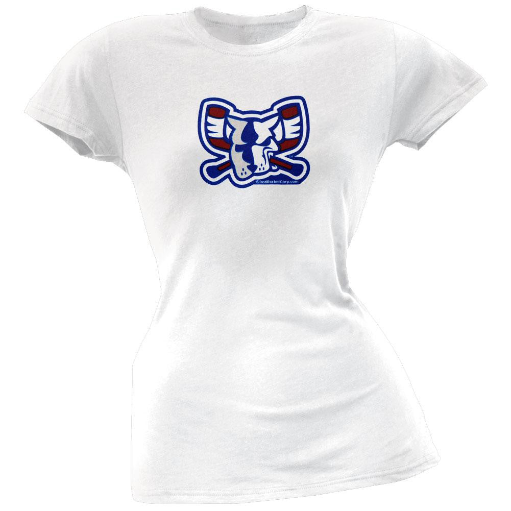 Richmond Riverdogs - Mad Dog Juniors Babydoll White T-Shirt Juniors Babydolls Richmond Riverdogs   