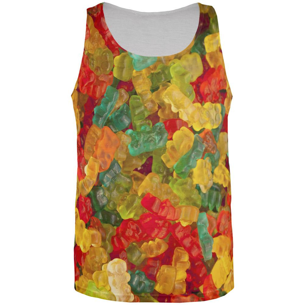 Candy Gummy Bears All Over Adult Tank Top Men's Tank Tops Old Glory 2XL Multi 